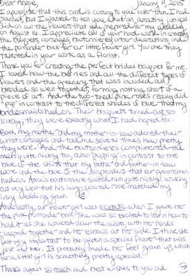 Wedding Testimonial